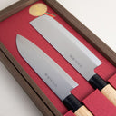 Set de 2 cuchillos japonés Santoku + Nakiri.