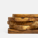 Tabla de cortar rústica de olivo 30-34cm