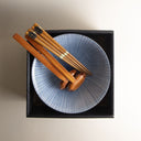 Set 2 cuencos de ramen Sendan Tokusa con palillos y cucharas (vajilla japonesa)