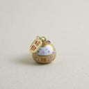 Llavero gato de la suerte japonés maneki neko dorado