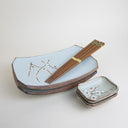 et de vajilla de sushi japonés Hana verde