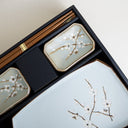 et de vajilla de sushi japonés Hana verde