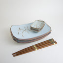 et de vajilla de sushi japonés Hana verde