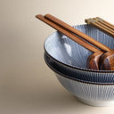 Set 2 cuencos de ramen Sendan Tokusa con palillos y cucharas (vajilla japonesa)