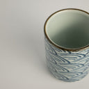 Vaso de té de cerámica Seigaiha