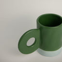 Taza de cerámica verde Hokkori