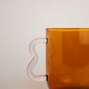Taza de cristal color ámbar Nami