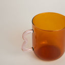 Taza de cristal color ámbar Nami