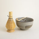 set 4 piezas para matcha cerámica japonesa anemone marrón