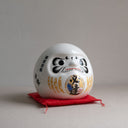 Hucha daruma blanco japonés de 12 cm